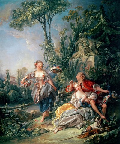 恋人在公园里 作者 François Boucher